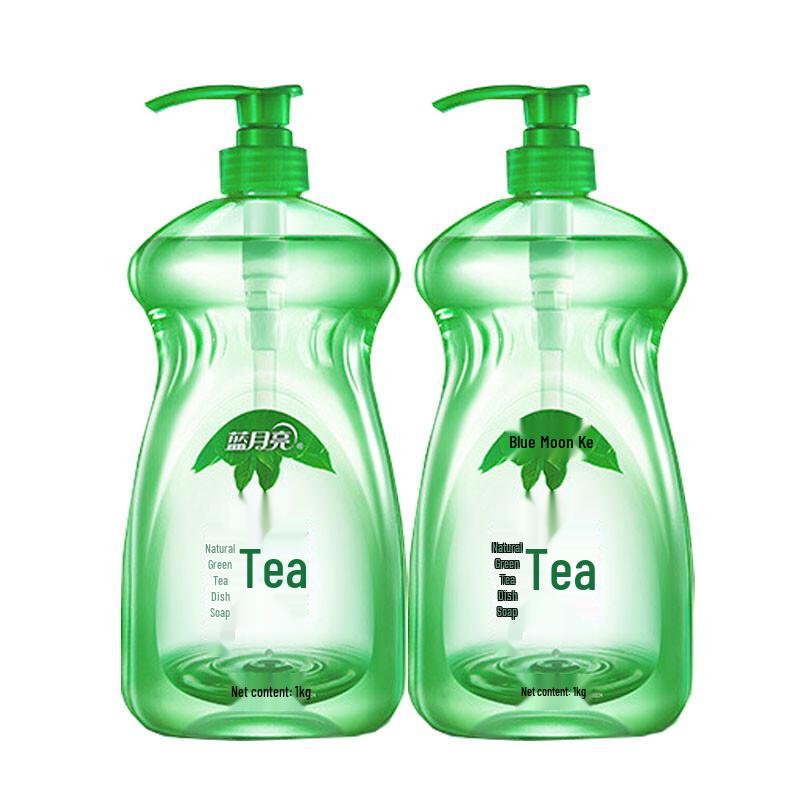 Blue Moon Natural Green Tea Dishwashing Liquid, 1kg x 2 Bottles