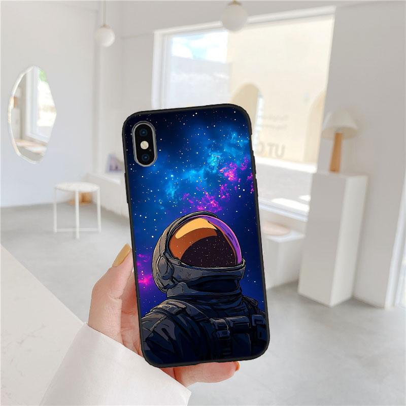 PP7 Astronaut Space Moon Soft Shell Phone Case for OPPO A3 Pro A72 A74 A76 A77 A77S A78 A79 A94 A95 A18 A40M A58