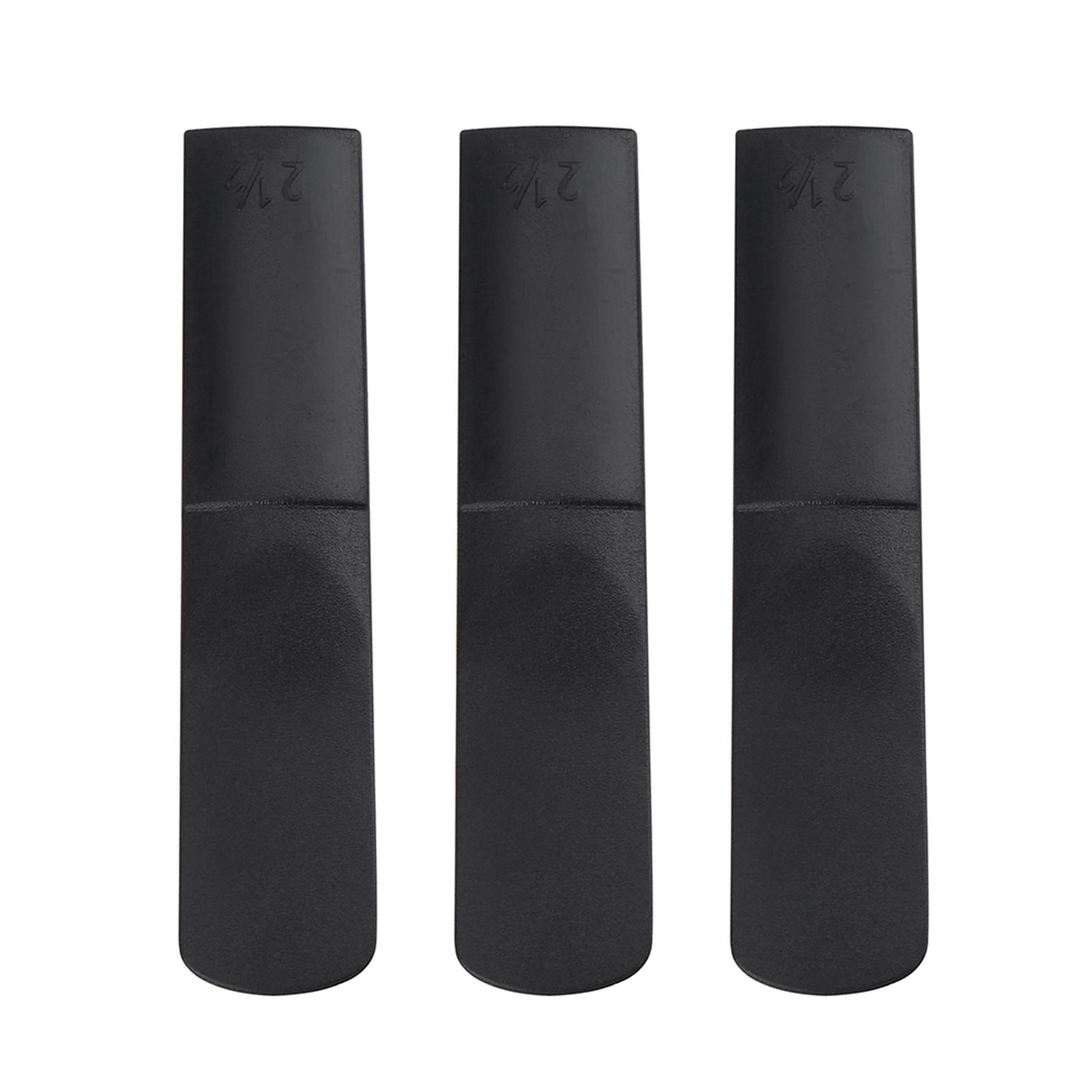 

3pcs Plastic Alto Saxophone Mouthpiece Reeds 2.5 Parts Repair Reed Accessory Black