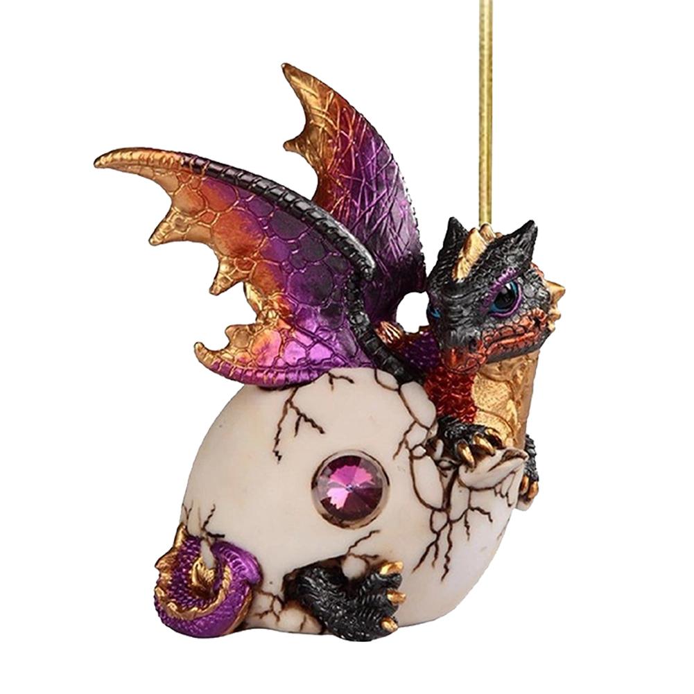Christmas Dragon Baby Hanging Decor Exquisite Dragon Hanging Ornaments Realistic Dragon Egg Hanging Pendant for Xmas Party Decor