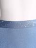 Womens Lyrical Dance Pants Rhinestone Waist Shimmering Mesh Legs Built In Briefs Modern Costume