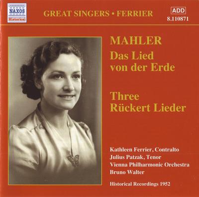 CD GUSTAV MAHLER, KATHLEEN FERRIER, JU - Das Lied Von Der Erde / Three R?cke 8110871 Naxos Historica 2003 Europa Klassisch Gebraucht