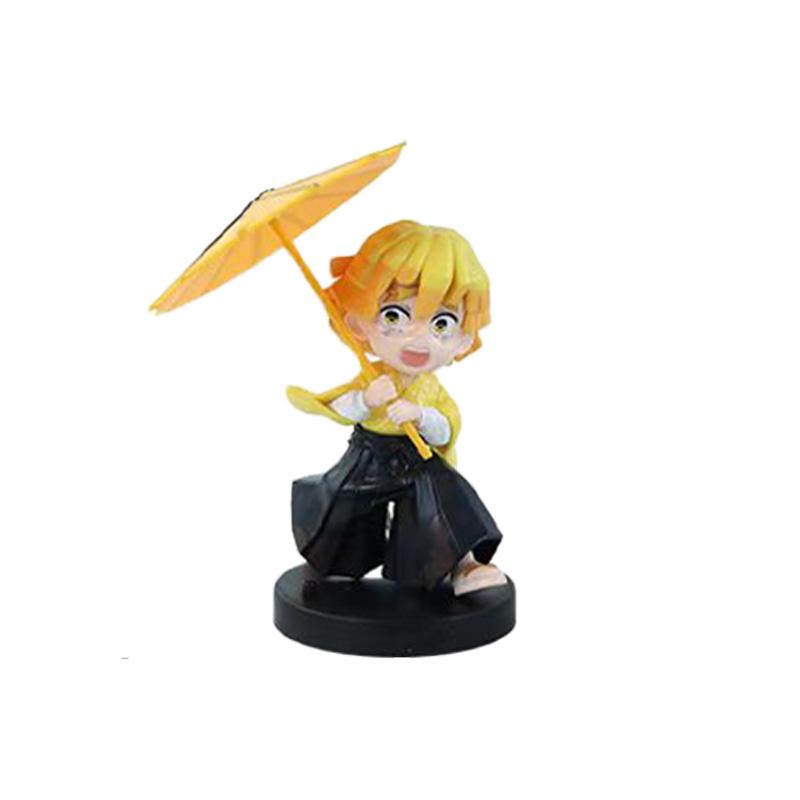 12pcs Anime Demon Slayer Tanjiro Kamado Nezuko Christmas Halloween PVC blind box cartoon figure model ornament child gift Random Mystery Trendy