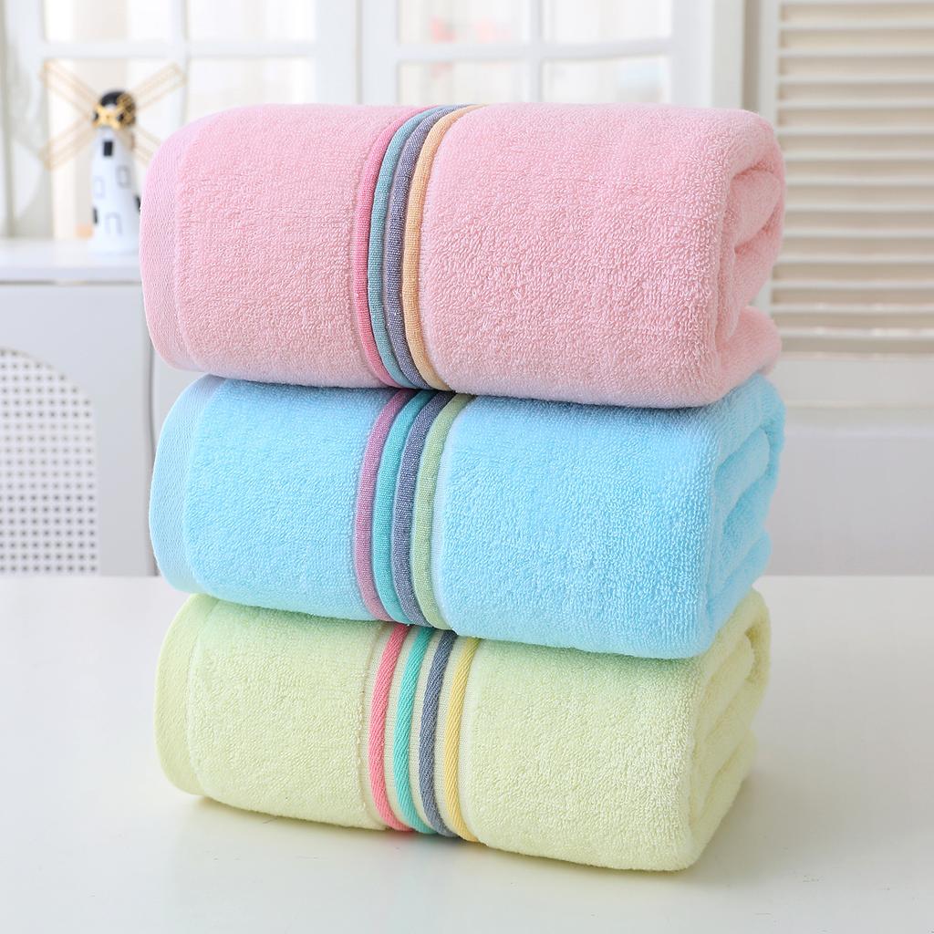 Pure Cotton Large Bath Towel Plain Color Simple Soft Wrap Towel Beach Towel Household Bathroom Export