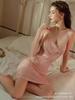 New sex underwear sexy charm full diamond see-through milk temptation neck suspender skirt backless slit skirt