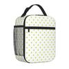 Bestselling Neon Lime Green And White Polkadots Double Layer Cooler Lunch Bag Student Bento Student Lunch Bag
