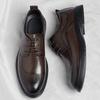 Leather shoes men's 2025 spring and summer new dress breathable casual soft sole men's wedding groom shoes 2025