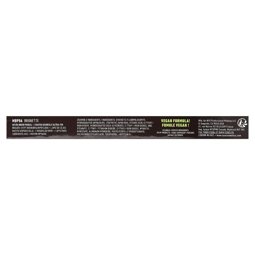 NYX Professional Makeup, Micro Brow Pencil, 06 Brunette, 0.09g (0.003oz)