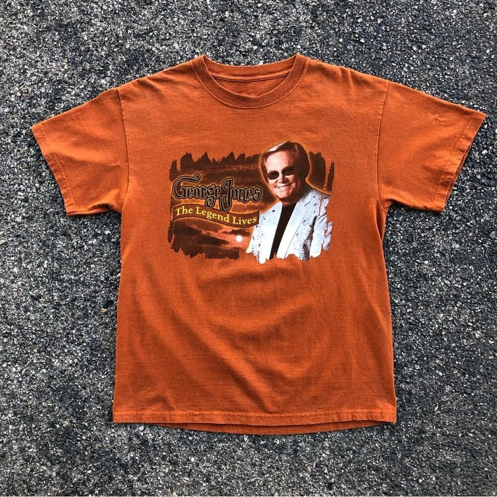 George Jones The Legend Lives Concert Tour Orange Tshirt S to 5XL UR526 Unisex T-Shirt XL