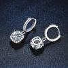 D Color 1 Carat Moissanite Diamond Drop Earrings Luxury Designer Square Women’s Wedding Fine Jewelry S925 Sterling Silver Earring