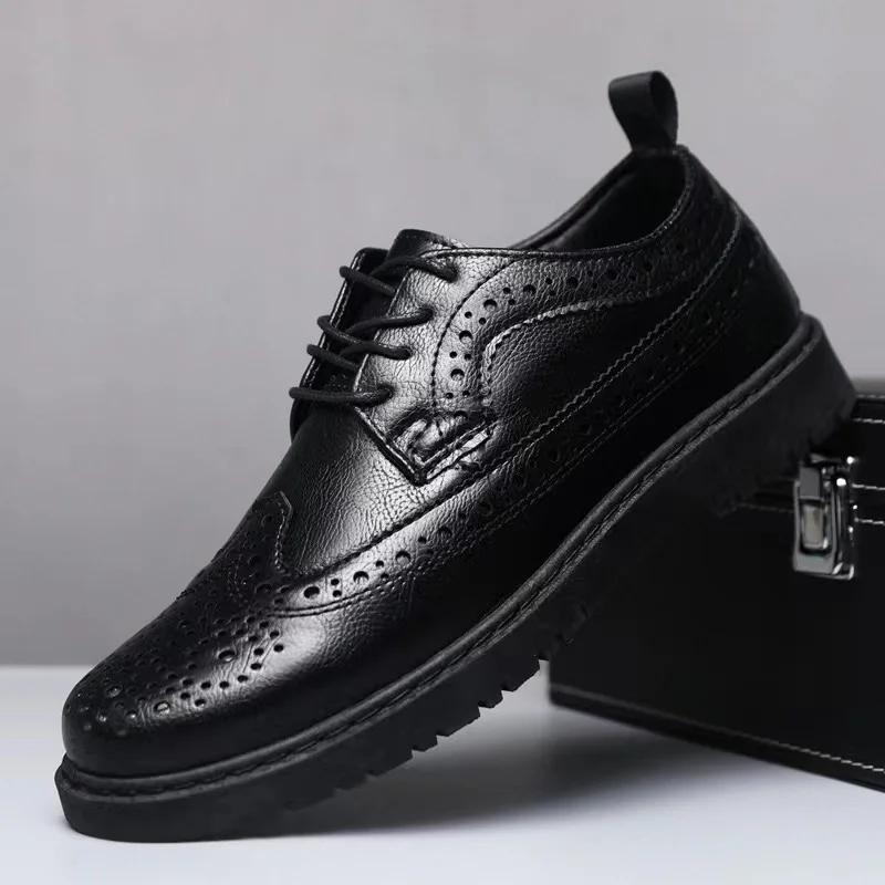 British Style Men Casual Shoes Quality Comfortable Men Leather Shoes Soft Wear-resistant Male Social Dress Shoe Chaussure Hommes
