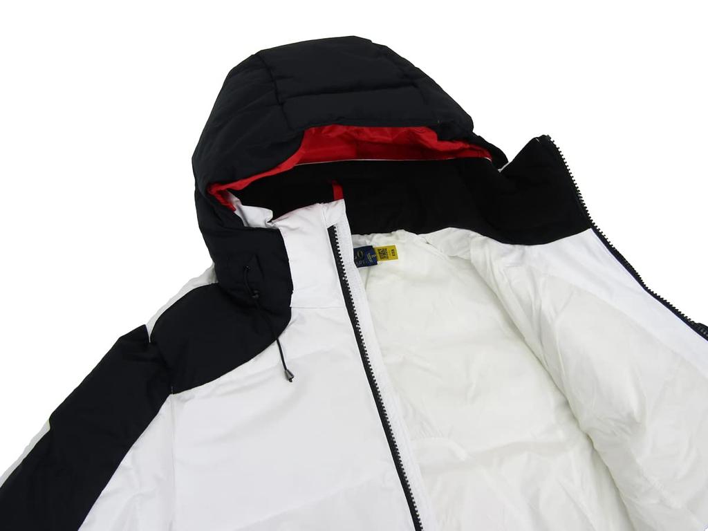 POLO RALPH LAUREN Big Pony Ripstop Parka Down Size 0101876 Men's Jacket, L, White/Black, [Used]