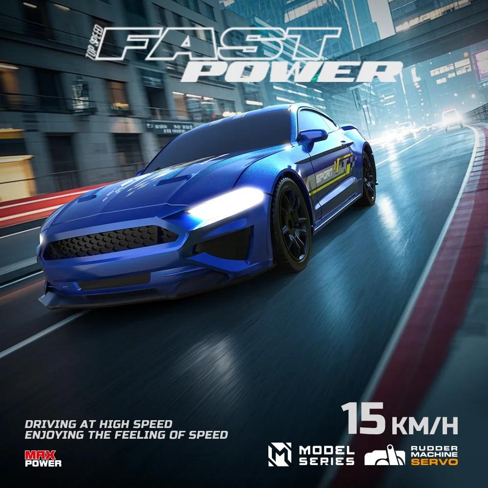 1:43 High Speed Rc Drift Vehicle Cars Mustang 4Wd Remote Control Racing Car Gift Competition Race Car Boys Toy Replaceable Tire