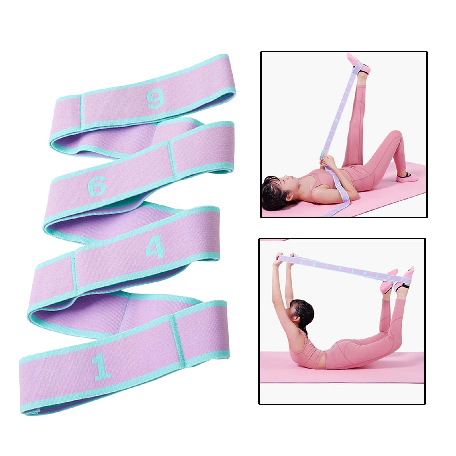 

Flexible Yoga Strap Stretch Elastic Exercise Gym Multi Loop Resistance Band for фіолетовий