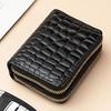 New Double Zipper Short Wallet ID Card Case Cards Wallet Diamond Patterned Embroidered Clutch Purse Women's Wallets Coin Purse