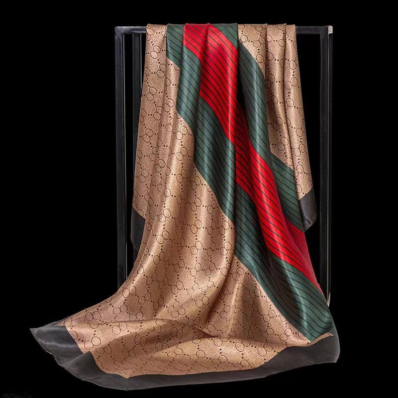 90 Large Square Scarves, Silk Scarves, Women'S Imitation Silk Fashion Shirts, Small Square Scarves, Mother Scarves.