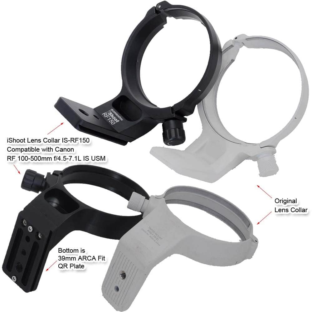 Metal Camera Tripod Mount Tripod Mount Lens Support Lens Bracket Tripod Compatible with Canon RF IS Quick Release Plate with Screw Holes On the