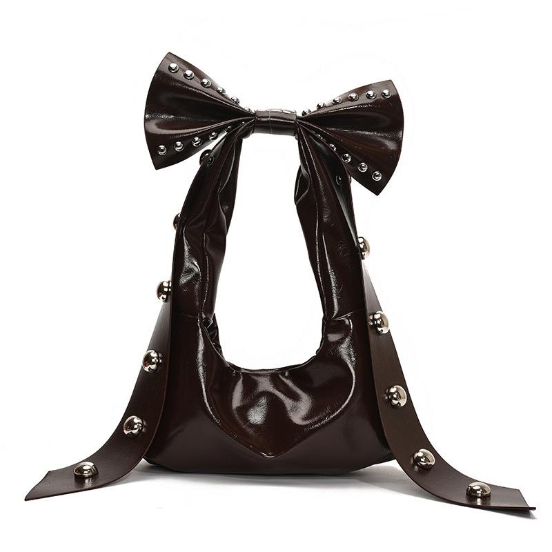 

Мода Американский Тренд Spice Girl Сумка-Локомотив с Заклепками Милая Крутая Нишевый Дизайн Бант Персонализированная Сумка через Плечо