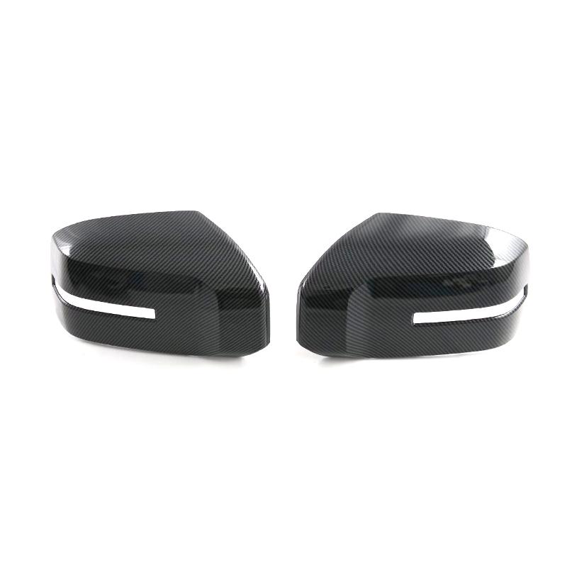 Decoration Door Mirror Cover For Mitsubishi Triton L200 2024 Carbon Fiber Black Car Rearview Accessories