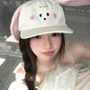 Cute Peaked Cap Plush Rabbit Ear Sunscreen Hat Korean Baseball Cap  Outdoor