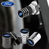 Adesivo Auto 2026 Ford 4 Pezzi Tappo Valvola Aria Stelo Valvola Pneumatico Metallo per Auto per Ford S MAX Ranger Focus Fiesta Mondeo Kuga Mustang Escort