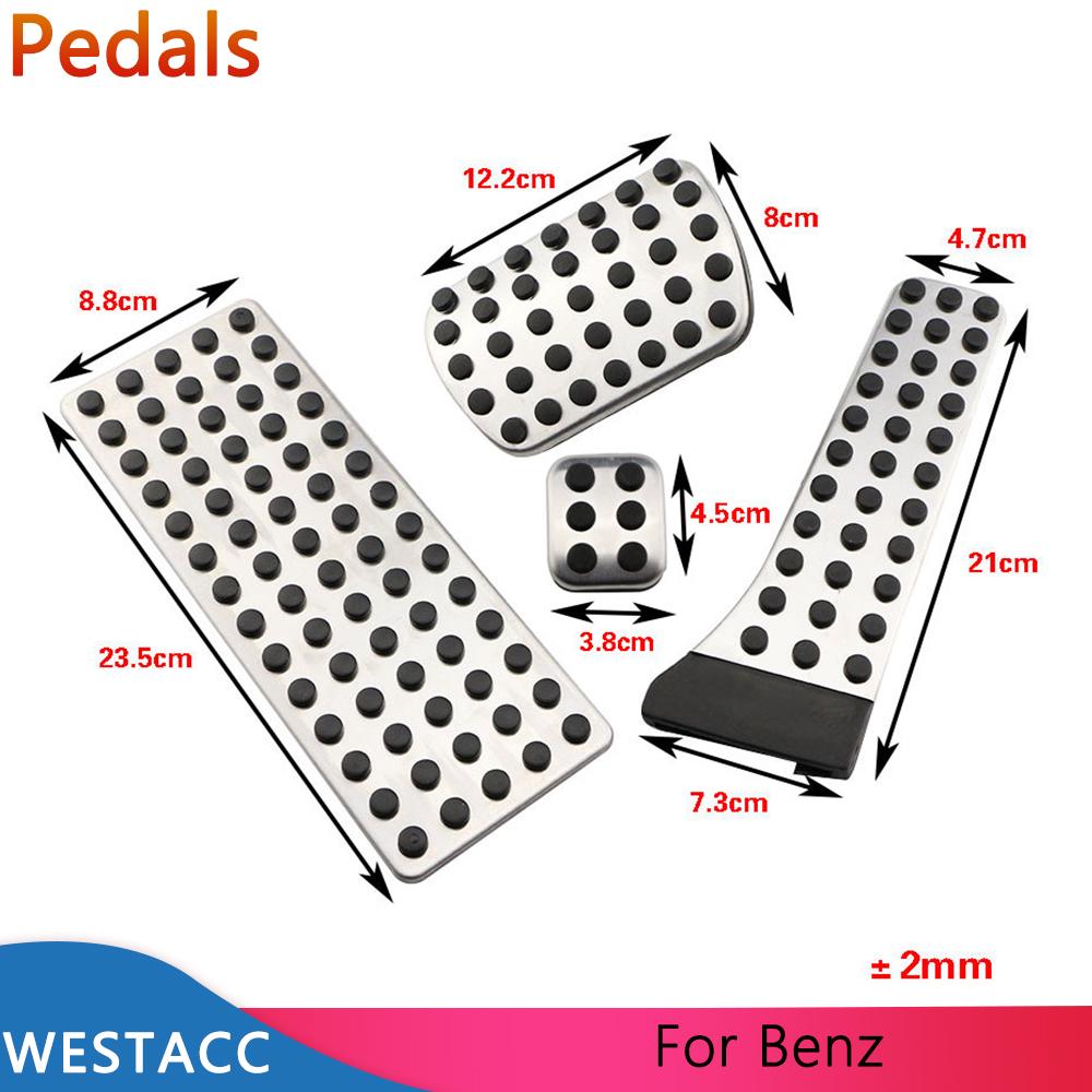 Car Pedals Gas Brake Clutch Rest Pedal Cover for Mercedes Benz C E S GLK SLK CLS SL-Class W203 W204 W211 W212
