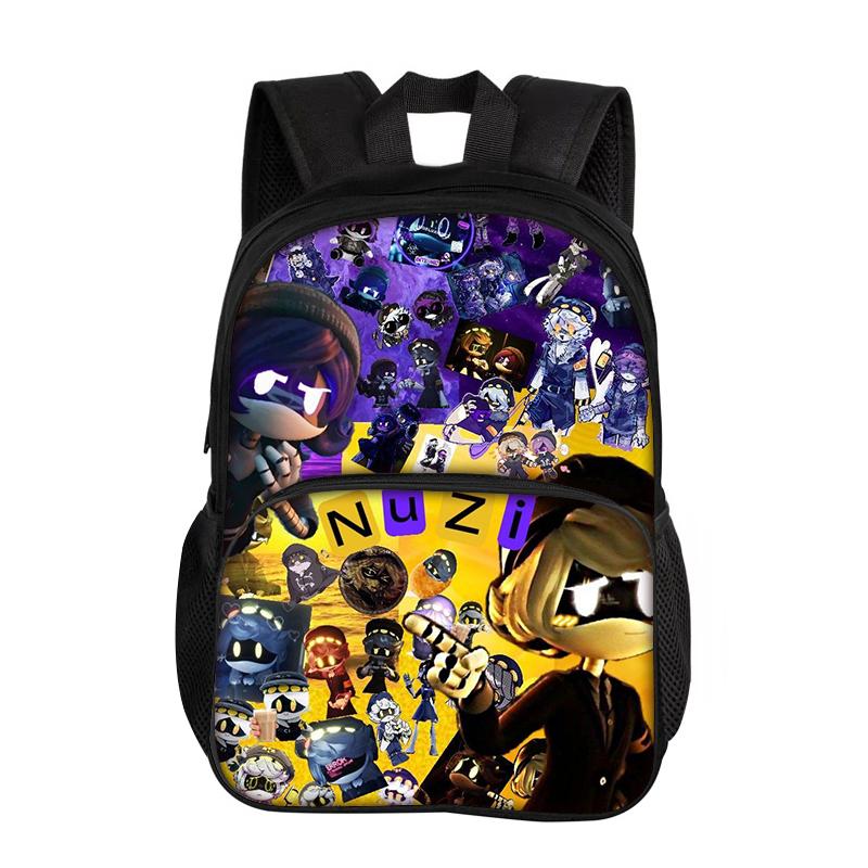 Murder Drones with Front Pocket Backpack Students Kids School Bags for Girls Boys Bookbag Travel Large Capacity Backpack