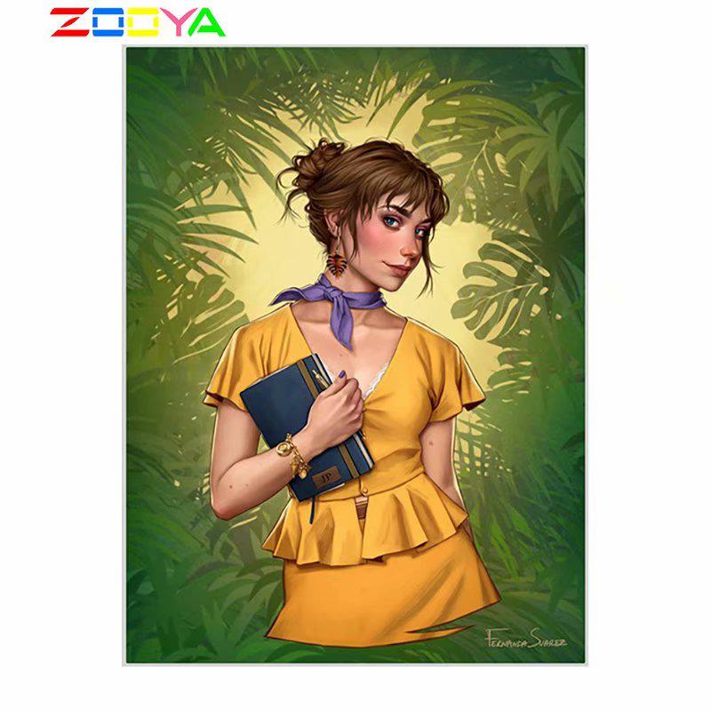 

ZOOYA 5D DIY алмазная живопись мультфильм принцесса полная квадратная Алмазная вышивка принцесса красочная вышивка крестиком картина из стразов художественный декор