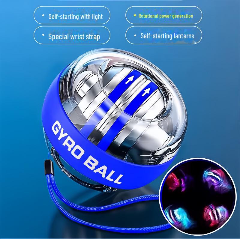 

5-ступенчатый бесшумный металлический гироскопический тренажер для запястий с изменением цвета для укрепления запястья и снятия стресса