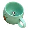 350ml Ceramic Cup with Hidden 3D Animal Handmade Figurine Mug Cartoon Rabbit Dog Cat Coffee Cup Beverage Holder