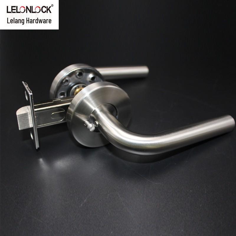 American-Style Stainless Steel Keyless Bathroom Lever Lock with Brake