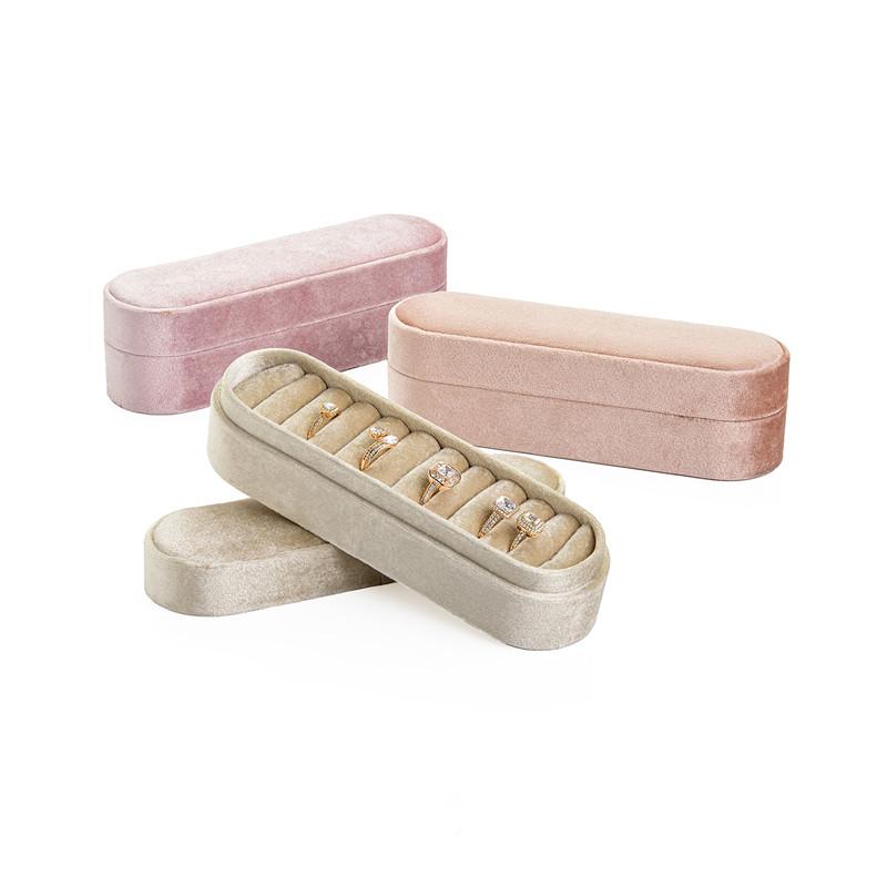 High Quality Velvet New Ring Storage Display Box Ring Storage Tray Ring Earrings Jewelry Tray Window Display Props