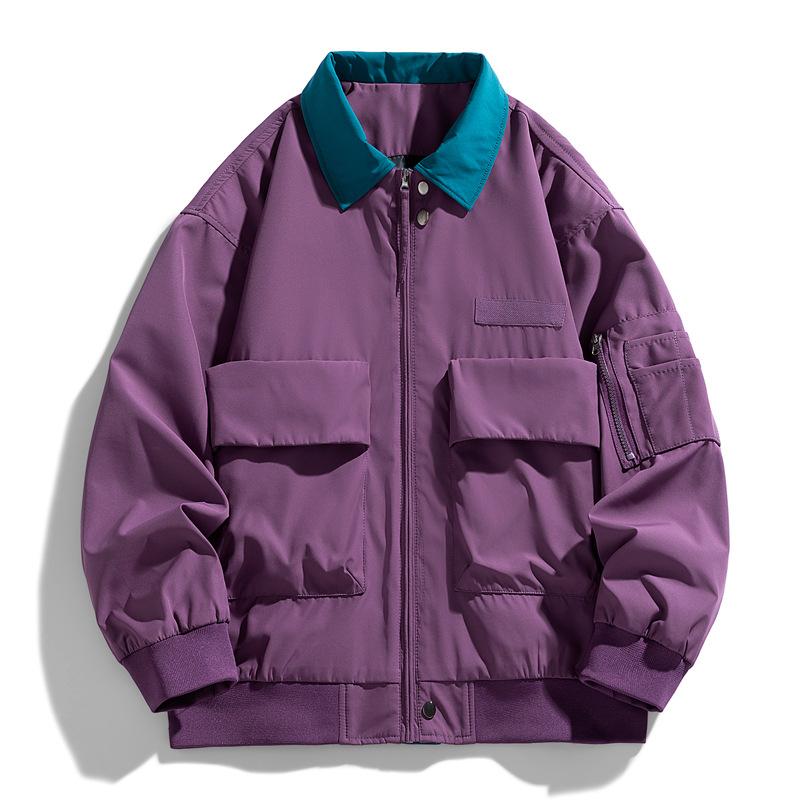 Lapel Three-proof Jacket Boys Summer New Outdoor Loose Tooling Jacket Men's Clothing
