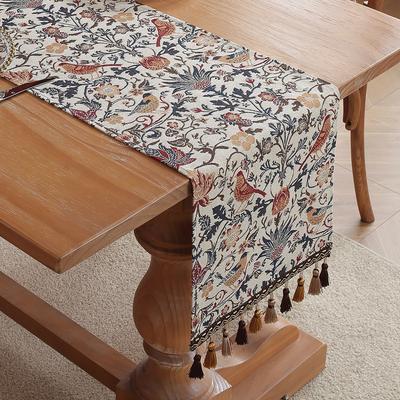 Vintage Long Table Flag Jacquard Embroidery Sense Long Tablecloths