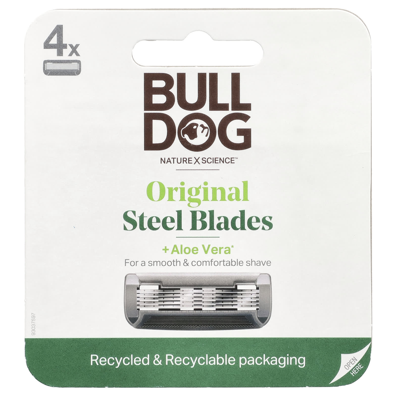

Original Steel Razor Blades, Refills, 4 Cartridges