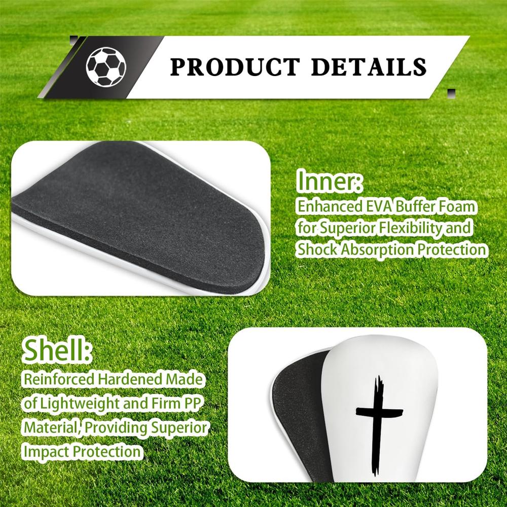 1Pair Mini Soccer Shin Guards - Ultra Lightweight Pp+Eva Shin Pads For Kids/Youth/Adults - Non-Slip Football Protective Gear