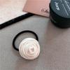 Velvet Floral Elastic Hair Tie Bun Ring - Korean Style for Women