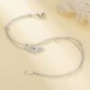 Teamer Heart Wing Charm Bracelet Stainless Steel Gold Color Adjustable Double Layer Beads Chain For Women Trendy Jewelry