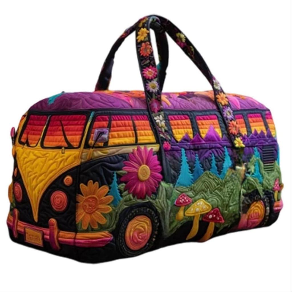 3D VW Bus Retro Travel & Gym Bag: Trendy Short-Distance Fashion