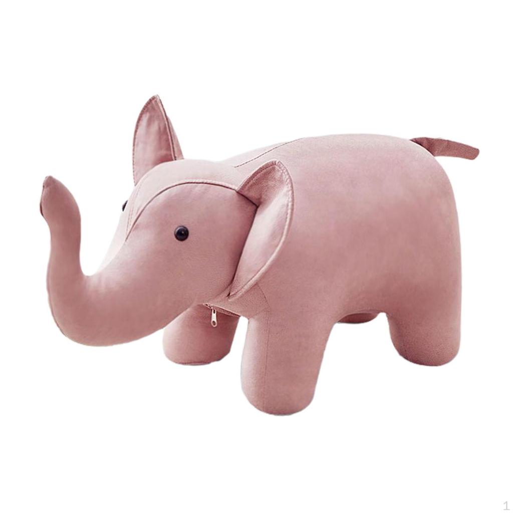 Ottoman Footrest with Stylish Wooden Legs