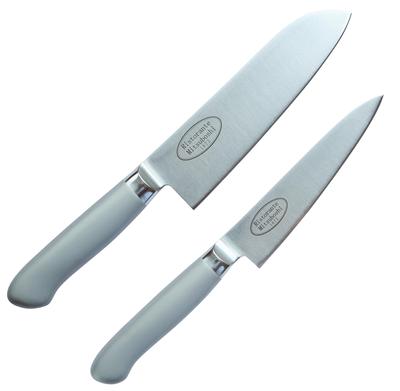 Knife Set of 2 Mitsuboshi 1873 Founded In Stainless Home Cooking Knife (Santoku Petty) [Ristorante 1873] "All Steel, Wear-resistant,