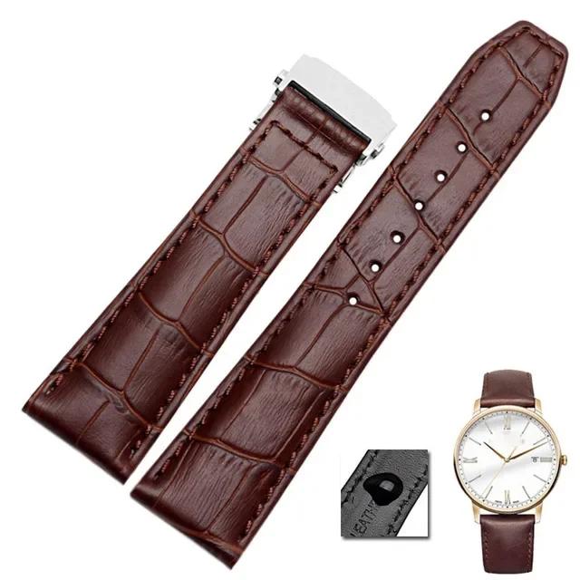 Cinturino in vera pelle per orologio MAURICE LACROIX Eliros cinturino in pelle di vitello primo strato banda in pelle di mucca 20mm 22mm fibbia pieghevole