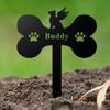 Memorial Pet Grave Markers, Metal Dog Markers Garden Grave Decorations for Cemetery, Waterproof Stakes Plaque Pets Headstone