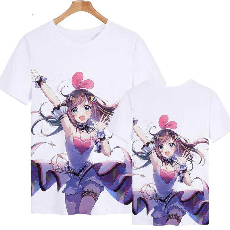 Kizuna AI Hololive VTuber Cosplay T-shirt 2025 New 3D Print Kawaii Kid Anime t shirt Men/Women Harajuku Short Sleeve Tee Y2k Top