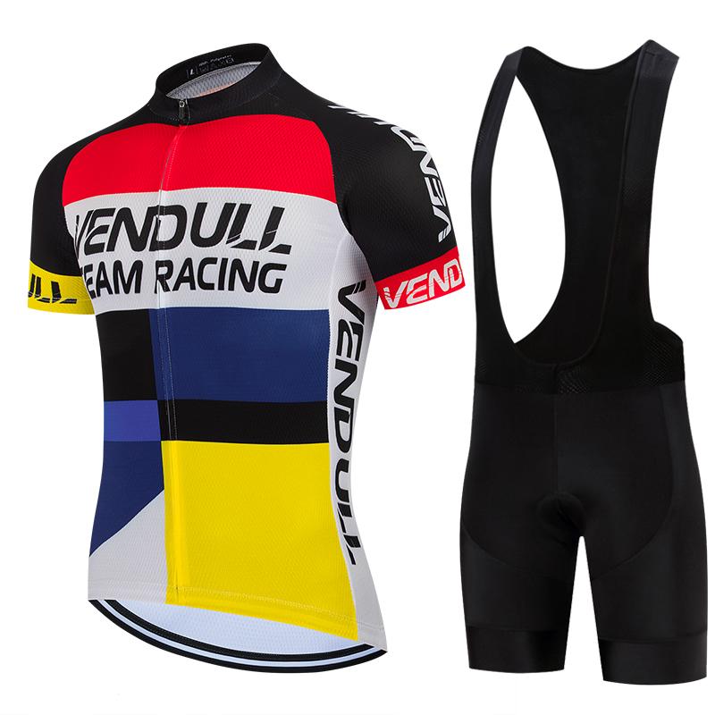 VENDULL 2026 New Men Summer Short Sleeve Cycling Jersey Set MTB Maillot Ropa Ciclismo Bicycle Wear Breathable Cycling Clothing