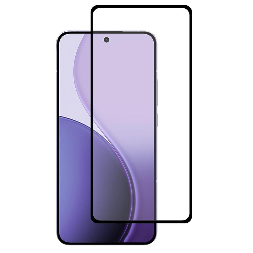 

For Oppo Reno14 Pro 5G Tempered Glass Electroplating Anti-Fingerprint Silk Printing Full Glue Screen Protector As Shown A