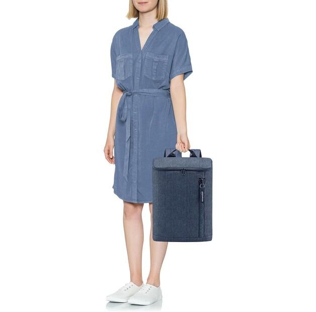 Рюкзак Reisenthel overnighter M herringbone dark blue (EG4113)