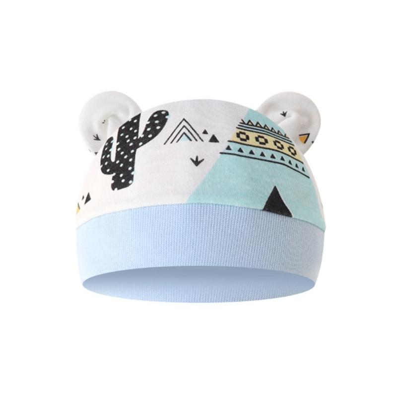 Neugeborenen Mützen Bärenohren Baby Krankenhausmützen Geschlechtsneutral Säugling Weiche Turbanmützen Atmungsaktive Baby Frühling Kopfbedeckung
