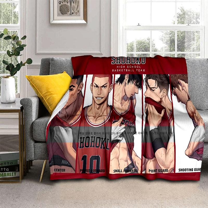 SLAM DUNK 29 Style New Cartoon SHOHOKU Basketball Anime Blanket,Soft Throw Blanket for Home Bedroom Bed Sofa Travel Cover Kids