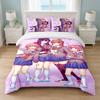 Doki Doki Literature Club Bedroom 3Pcs Bedding Set Soft Bed Sheet Pillowcases Home Bedding Decoration